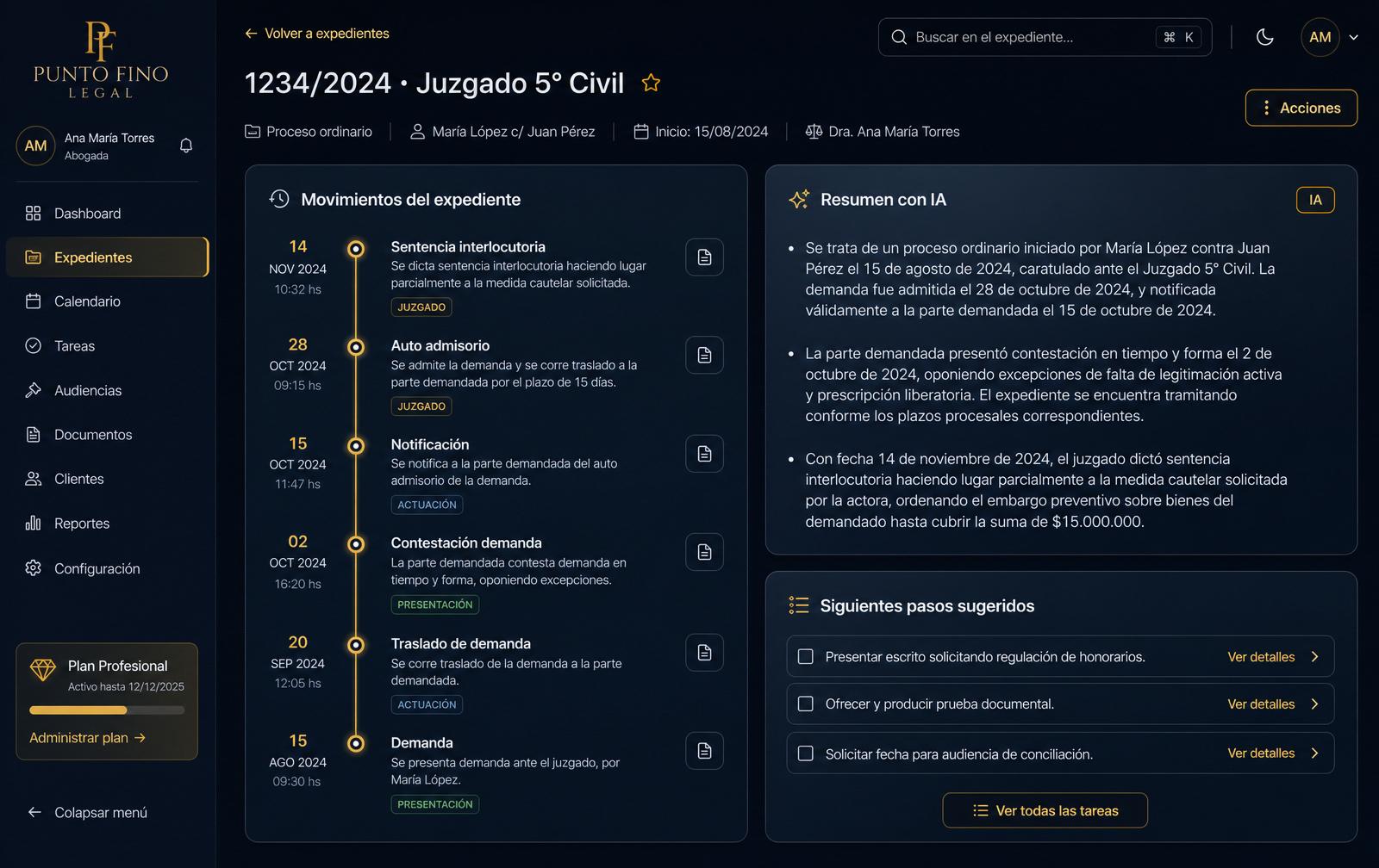 Un resumen ejecutivo de cada caso
